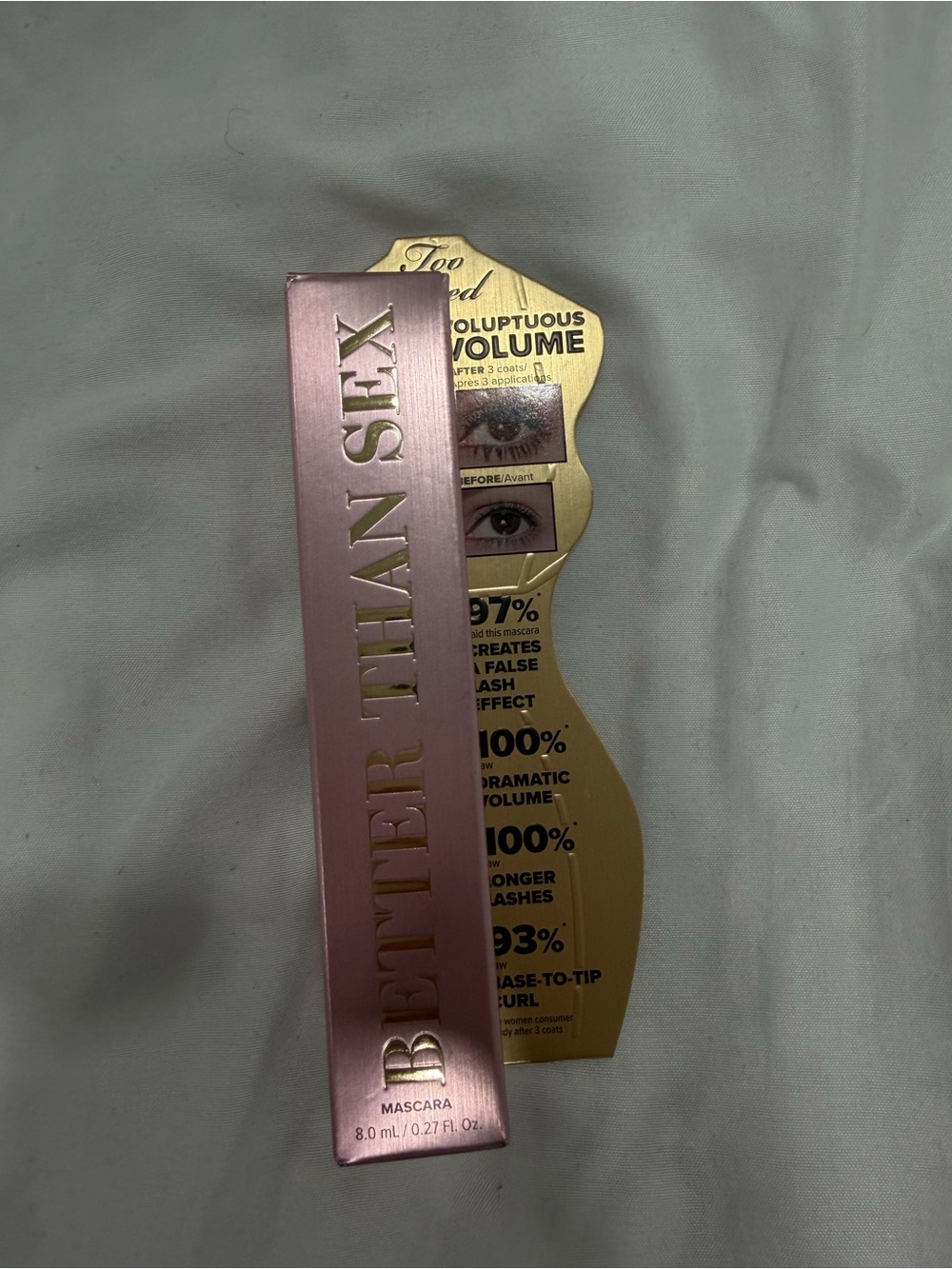 Too Faced Better Than Sex Mascara - Metallic Pink & Gold Packaging